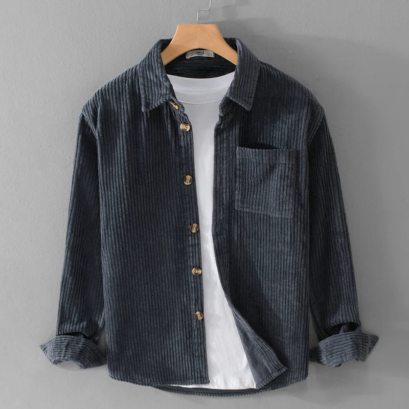 Falko – Camisa de pana con botones frontales