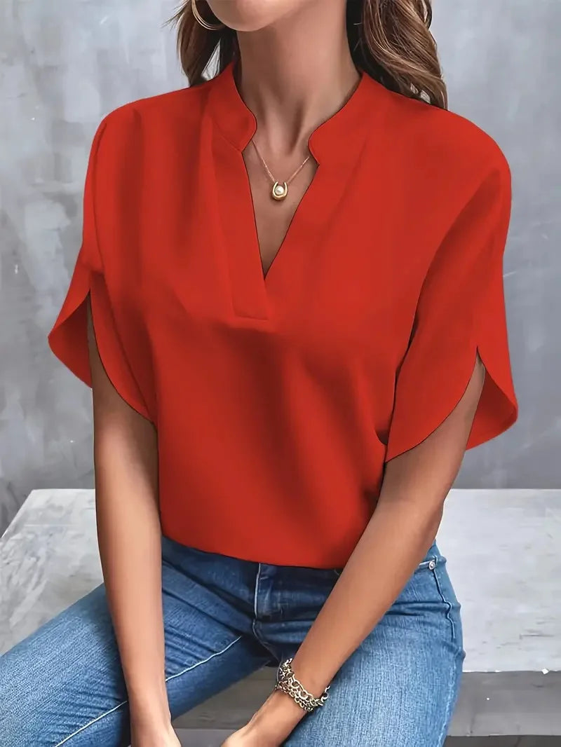 Roswina – Blusa de corte holgado con escote en V