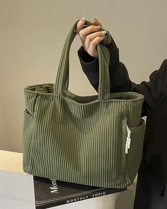 Tilda – Shopper acanalado con cordón