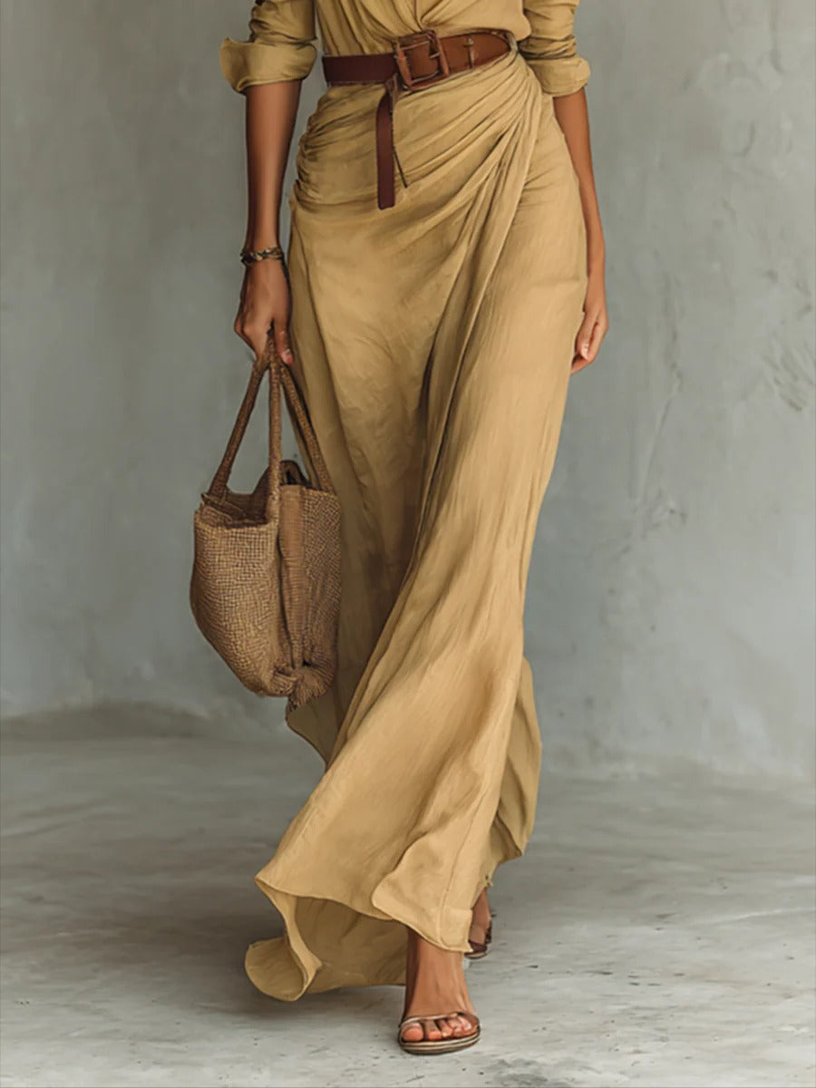 Dominique - Vestido tipo camisa casual elegante
