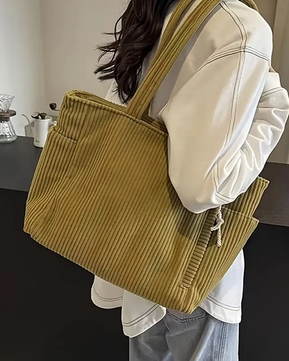 Tilda – Shopper acanalado con cordón