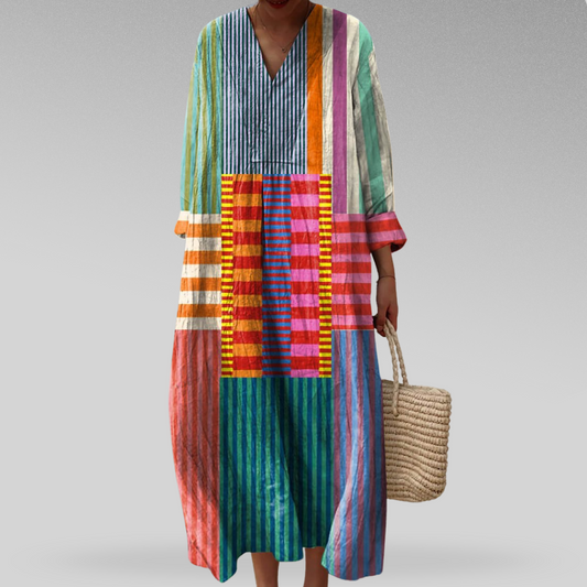 Naomi™ | Vestido largo de bloques de color Breeze