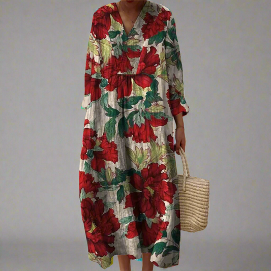 Evelyn™ | Vestido Casual con Estampado de Peonías Kühner