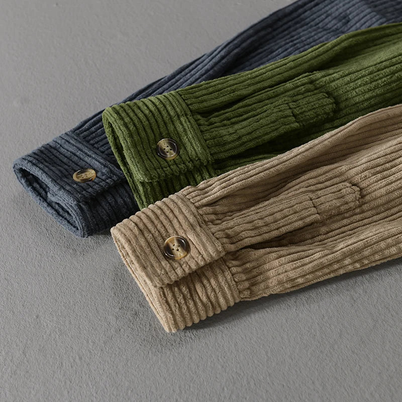 Falko – Camisa de pana con botones frontales