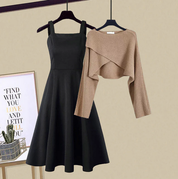 ENRICA - Elegante Conjunto de Vestido de Punto